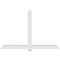 Ekena Millwork Eugene Architectural Grade PVC Gable Bracket, 96"W x 64"H x 6"D x 6"F, 16/12 Pitch GBP096X64X0606EUG00 - alternate 4